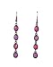 Earrings - E52 - 4-Drop Oval - Antique Gold Tone ~ Berry Mix