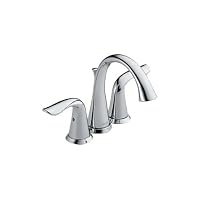 Delta Lahara 4538 Two Handle Mini-Widespread Lavatory Faucet, Chrome, (Not CA/VT Compliant)