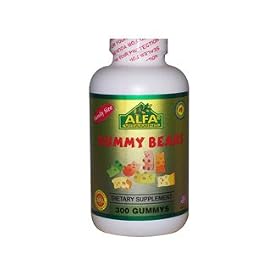 Alfa Vitamins Gummy Bears 300 Chewy Flavored Children's Multivitamins