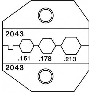 Paladin Tools 2043 CrimpALL 1300 8000 Series Die For SMA FC Fiber Optic Connectors by 
