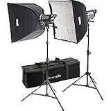 Interfit INT453 Stellar XD 150 Watt/ Second 2 Head Twin Softbox Kit