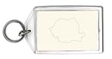 Romania Map Contour Keychain