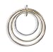 Graduated Three Ring Sterling Silver, 14 Karat Gold Plate and Rose Gold Plate Pendant