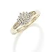 9ct Yellow Gold Diamond 0.25ct Diamond Cluster Ring