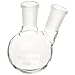 Chemglass CG-1520-04 Glass 250mL Round Heavy Wall 2 Neck Bottom Boiling Flask with 24/40 Standard Taper Outer Joint and 20 Degree Angle