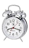 Bulova Travel White Dial Alarm Clock #B8127