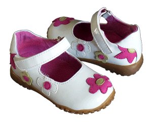 L'Amour Toddler Girls Mary Janes Shoes Patent White Floral