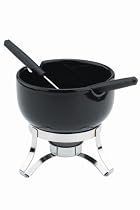 Typhoon Stoneware Chocolate Fondue, Black
