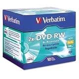 Verbatim 94918 4.7 GB 2x ReWritable Disc DVD-RW, 10-Disc Jewel Case