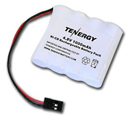 31txfCjqNDL 2 Pcs 4.8V 1000mAh NiCD Side by Side RX Battery Pack for RC Car Receiver with Hitec Connector