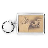 Drawing Hands, 1798 (black chalk heightened.. - Acrylic Keyring - Art247 - Standard Size