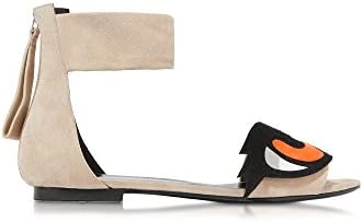PIERRE HARDY WOMEN'S KL17MULTIORANGENUDE36 BEIGE SUEDE SANDALS