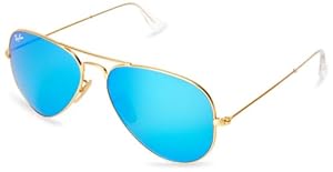 Ray-Ban Aviator 112/17 Aviator Sunglasses,Matte Gold,58 mm