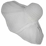 PURE WHITE ULTRA WIDE 8" SHAPEABLE BRIM FLOPPY HAT