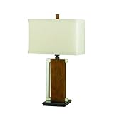 AF Lighting 7967-TL Elements Hampton Light 150W 3-Way Edison Base Table Lamp, Wood Veneer and Chrome Accent, Natural Linen Shade AF Lighting 7967-TL Elements Hampton Light 150W 3-Way Edison Base Table Lamp, Wood Veneer and Chrome Accent, Natural Linen Shade