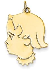 Genuine IceCarats Designer Jewelry Gift 14K Girl Head Charm