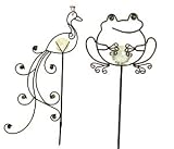 Eigenschaften HappyShop  / Metall-Spieße Frosch u. Pfau. 2er Set
