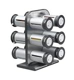 Review Zevro MSRS1200 / Zevro Zero Gravity Countertop Magnetic Spice Rack, 12-Canister Set