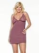 Plus Size Womens Sexy Sleepwear Eggplant Purple Chemise