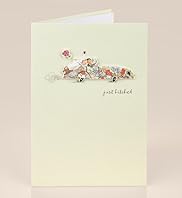 Just Hitched Floral Wedding Card
