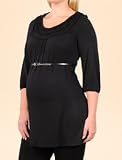A Pea in the Pod: 3/4 Sleeve Scoop Neck Belted Maternity Tunic