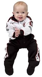 Jr. Champion Racing Suit, size 6 to 12 Month, (black/white)