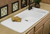 Utility Sink - Double Bowl with Drainboard, Microban Protected - Wakefield by CorStone