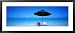 Chairs under an Umbrella on the Beach, Turks and Caicos Islands, North Atlantic Ocean Scenic Framed Art Poster Print by Panoramic Images, 43x19