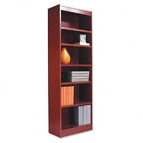 Cherry Veneer 6-Shelf 6-Tall Bookcase