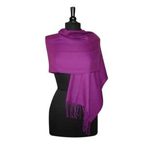 Buy 100% Pashmina Dark Purple Shawl Wrap. Woman's Purple Wrap by Choosy Shopper