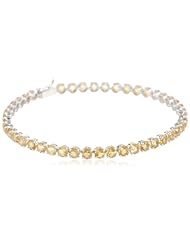 10k Gold Round Citrine Tennis Bracelet