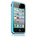 Bumper Case for Apple iPhone4 - Bumper with buttons for volume and power - Blue