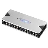 Irocks Silver USB 2.0 Illuminated 4 Port Hub