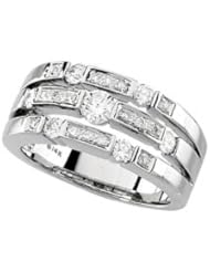 Ann Harrington Jewelry 14k White Gold 3/4 Ct Tw Diamond Right Hand Ring