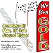 We Buy Gold Feather Banner Flag Kit (Flag, Pole, & Ground Mt)