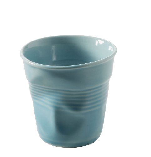 Revol 638122 Froisses Cappuccino Crumple Tumbler, Caribbean Blue