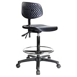 Perch Ergonomic Industrial Chair w/Footring 22" - 32" (Soft Floor Casters)