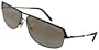 Dolce & Gabbana D&G 423S D94 Fashion Aviator Sunglasses, Matte Black Frame/ Fade Brown Lenses/ Silver Flash