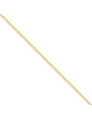 14k Yellow Gold 18in 1.6mm Round Open Link Cable Necklace Chain Metal Wt- 2.85g