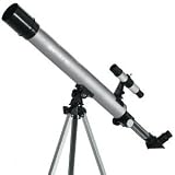 Silver TwinStar AstroMark 50mm 75x Power Refractor Telescope