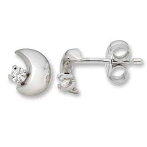 Miore - MA110EW - Boucles d'Oreilles Femme - Or blanc 750/1000 (18 carats) 0.58 gr - Diamant 0.035 cts