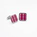Onyx Designer Cufflinks - Pink Check
