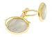 18kt yellow gold cufflinks set with mother of pearl