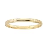 14k Gold Filled Children's Hand Engraved Guard and Hinge Bangle Bracelet