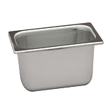 S/S One Ninth Size 1.13 Qt Steam Table Pan, 4" Deep