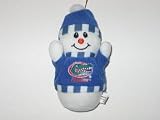 FLORIDA GATORS Non-Breakable Soft Plush Smiling Snowman CHRISTMAS ORNAMENT (5 tall)