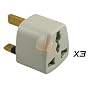 3 Pk USA to UK Converter travel Plug Adapter 2 - 3 Pin