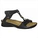 Women's Cymbal Sandal in Black Madras Leather