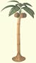 Rattan Palm Tree Wood Floor Lamp