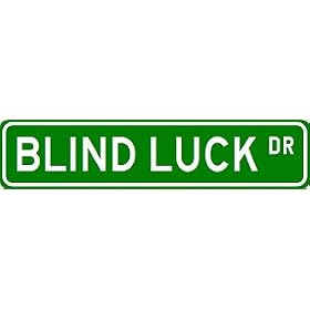BLIND LUCK Street Sign ~ Custom Aluminum Street Signs by The Lizton Sign Shop